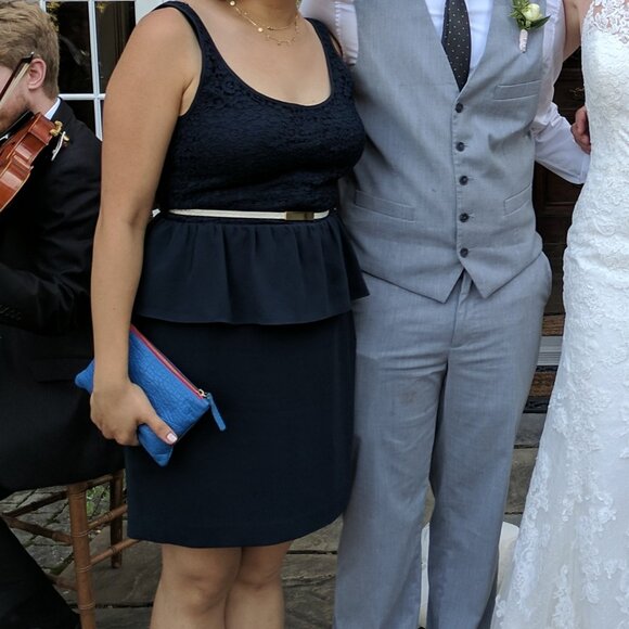 Club Monaco navy peplum dress size 8 - Picture 9 of 9